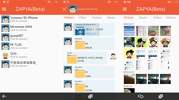 Windows Phone uyumlu yeni uygulama: Zapya