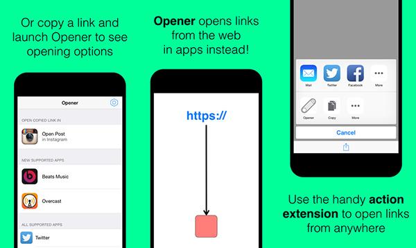 iOS uyumlu yeni uygulama: Opener