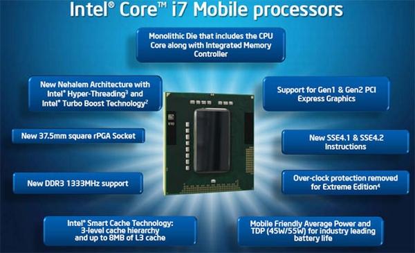 Intel'in mobil arenadaki yeni amiral gemisi: Core i7-940XM
