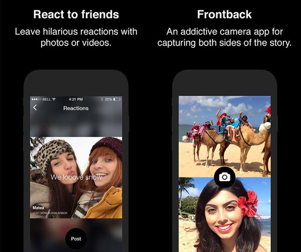 iOS uyumlu çift kamera özçekim uygulaması 'Frontback' kapanmayacak