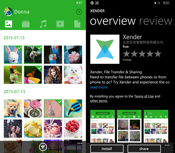 Dosya paylaşma servisi Xender, Windows Phone tarafında ilk güncellemesini aldı