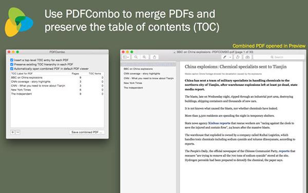 PDF odaklı yeni Mac uygulaması: PDFCombo