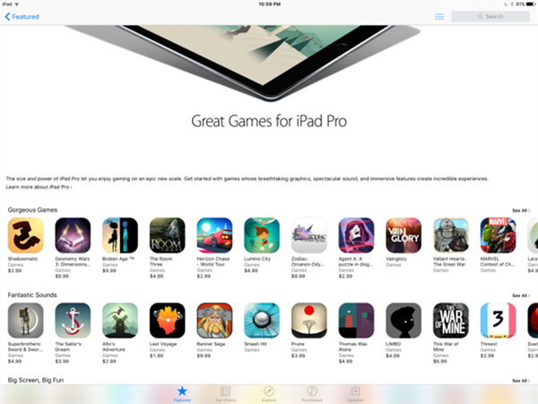 Apple'dan iPad Pro'ya özel uygulama sayfaları