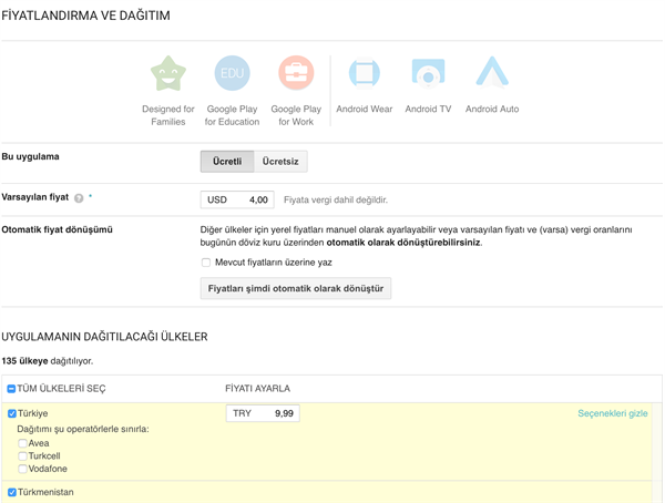 google play store da fiyat indirimi