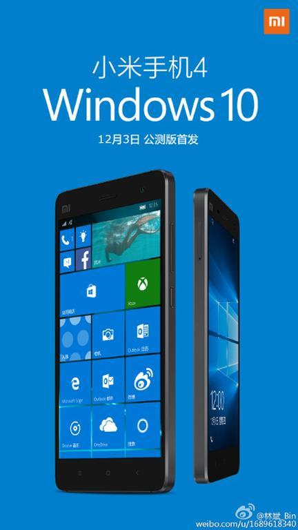 Xiaomi Mi4 için Windows 10 sürümü bu hafta yayınlanacak 