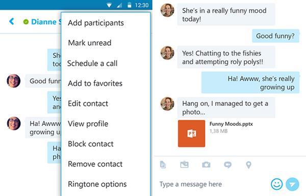 Skype'ın Android uygulamasına görüşme ayarlama desteği