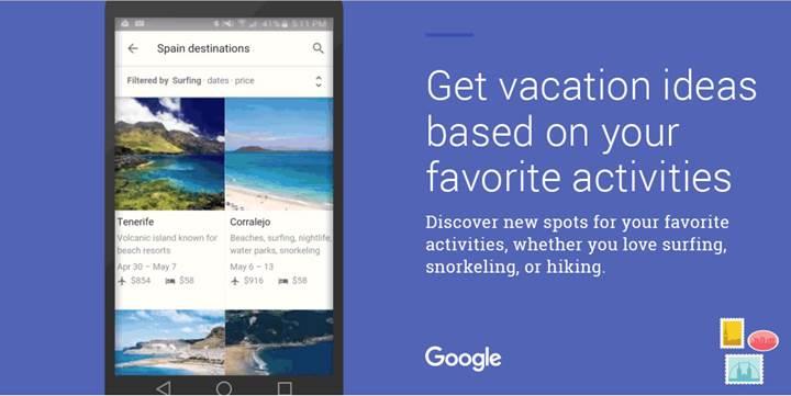 Google'dan bir sonraki tatil planınıza yardımcı olacak yeni özellik