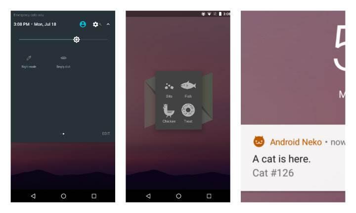 Android Nougat sürümünde kedileri yakalayın