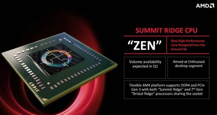 AMD Zen işlemciler 17 Ocak’ta geliyor