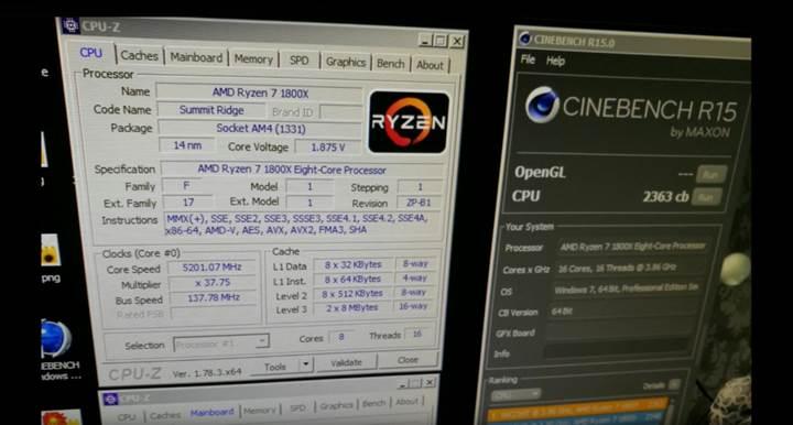 AMD Ryzen 7 1800X benchmark rekorları kırıyor