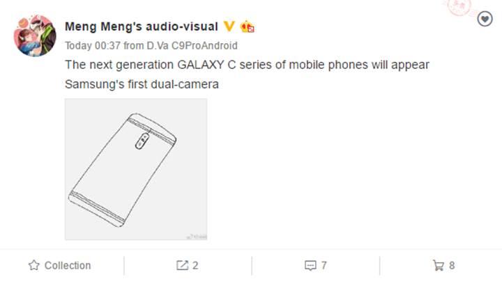 Çift kameralı ilk Samsung telefon Galaxy C serisinden olabilir