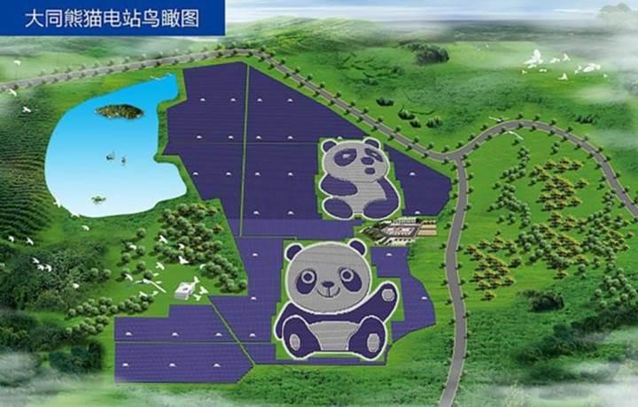 Çinliler panda temalı güneş enerjisi tesisi kurdu