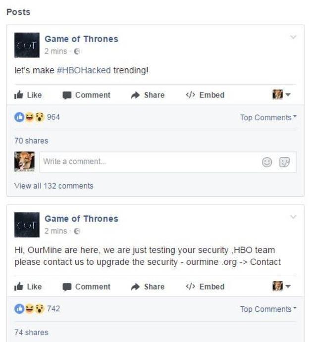 HBO'nun bu defa sosyal medya hesapları hacklendi