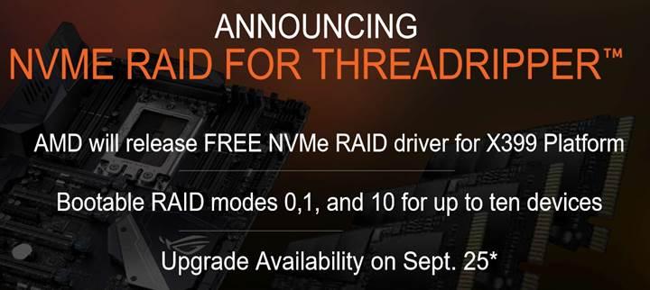 Ryzen Threadripper’ların NVMe RAID sorunu çözülüyor