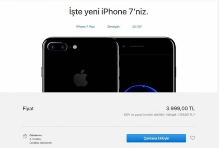 Simsiyah (Jet Black) iPhone 7&7 Plus'ın 32 GB'lık versiyonu satışa sunuldu