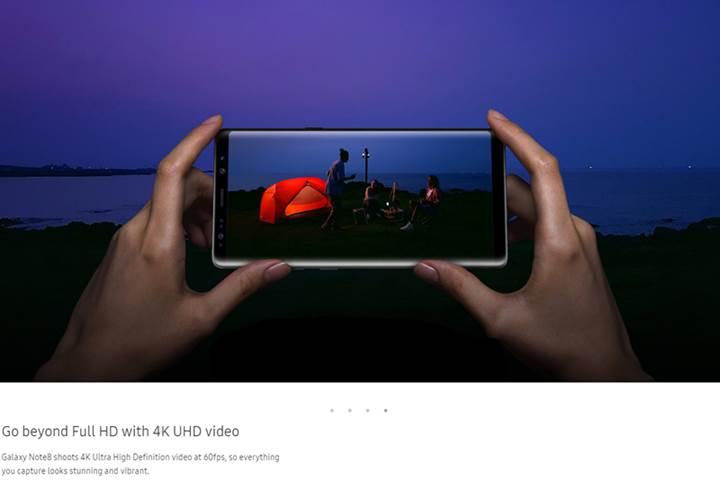 Galaxy Note 8'e 4K çözünürlükte 60 kare/saniye video çekim özelliği gelebilir