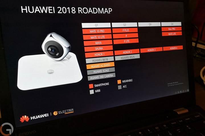 Huawei'in 2018'de çıkaracağı ürünleri gösteren yol haritası sızdırıldı