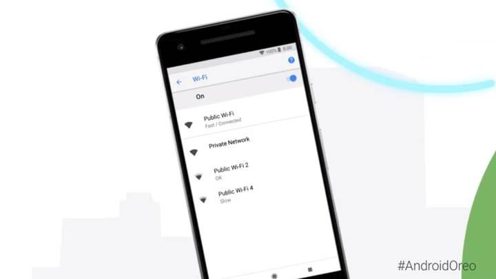 Android 8.1 kablosuz ağlara bağlanmadan önce WiFi hızını gösterecek