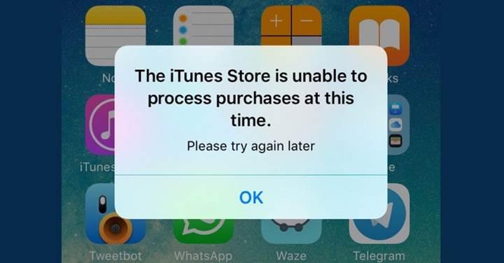The iTunes Store is unable to process purchases at this time hatası nasıl çözülür?