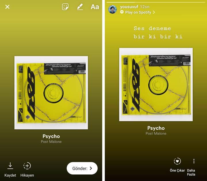 Instagram Hikâyelere Spotify’dan nasıl şarkı eklenir?