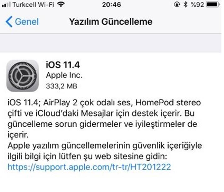 iOS 11.4 çıktı!