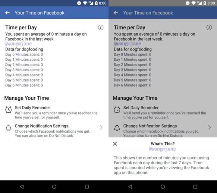 Facebook'un yeni özelliği, sitede ne kadar zaman harcadığınızı gösterecek
