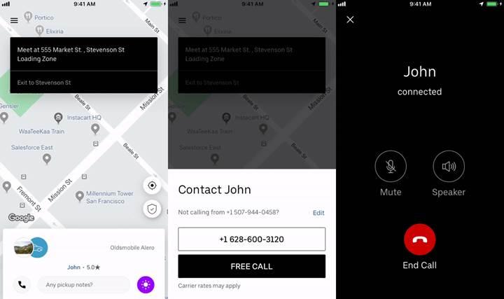 Uber sürücü ve yolcuları artık uygulama üzerinden konuşabilecek