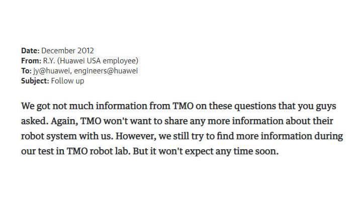 Huawei'nin planladığı robot casusluğunun e-posta yazışmaları ortaya çıktı