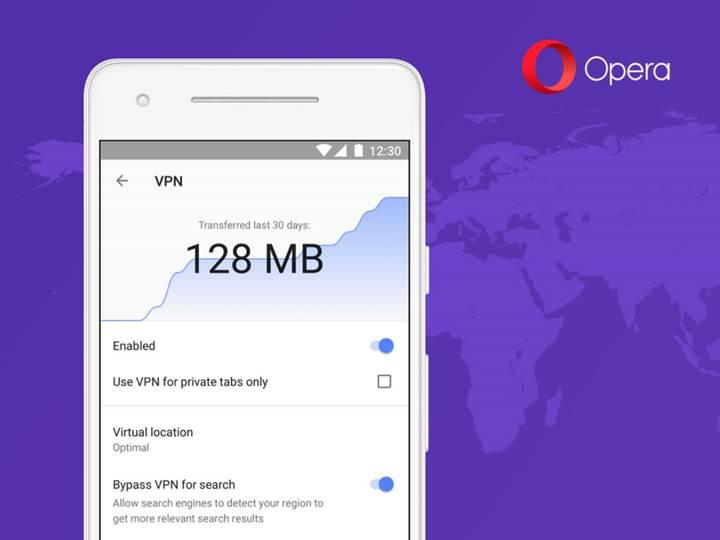 Opera'nın Android versiyonuna VPN desteği geliyor