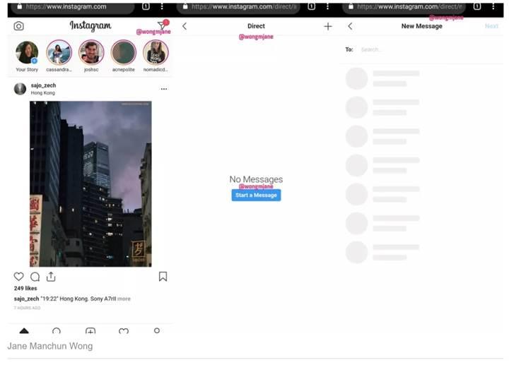 Instagram özel mesajları web uygulamasına da getirecek