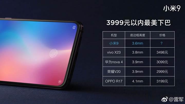 Xiaomi Mi 9’un fiyat etiketi ortaya çıktı