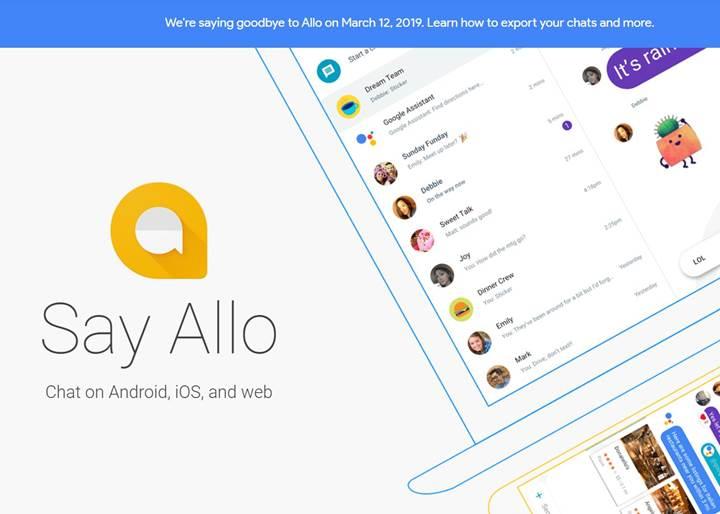 Google'ın mesajlaşma platformu Allo bugün itibarıyla kapanıyor