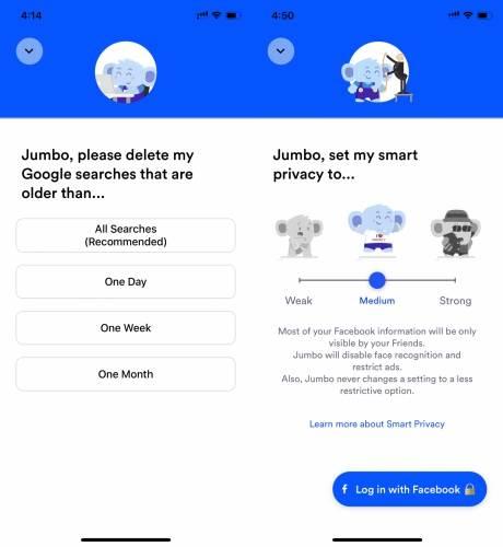 Jumbo: Facebook, Twitter ve Google geçmişinizi temizleyebilen uygulama