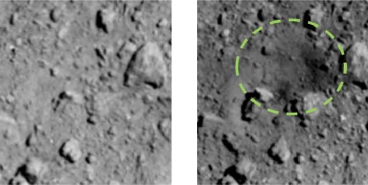 Japonya, asteroit yüzeyinde 'krater' oluşturdu: İşte fotoğrafı