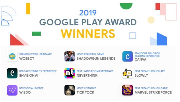 Google Play 2019 kazananları