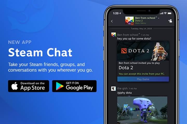 Steam Chat uygulaması iOS ve Android için kullanıma sunuldu