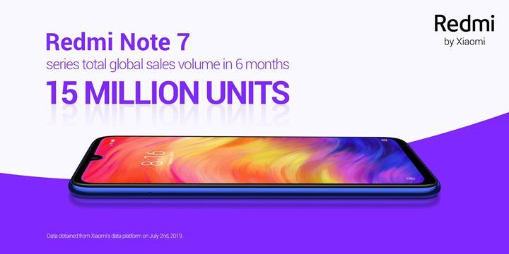 Redmi Note 7 altı ay içinde 15 milyon adet sattı