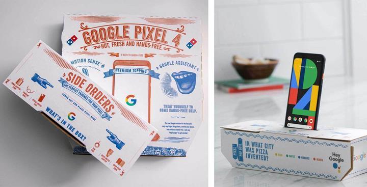 Google, Pixel 4'ü inceleme editörlerine pizza kutusunda gönderiyor