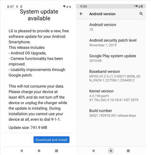 LG G7 One modeli, kararlı Android 10 güncellemesi almaya başladı