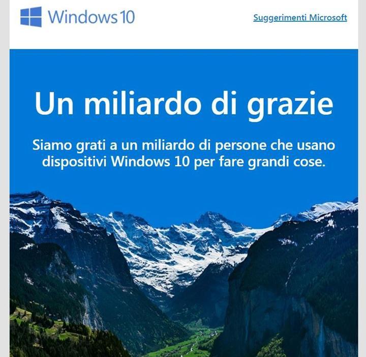 Microsoft sonunda Windows 10 yüklü 1 milyar cihaz hedefine ulaştı