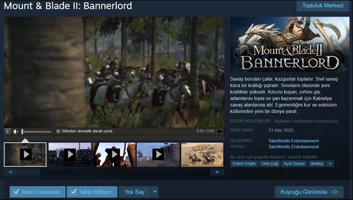 Mount & Blade II: Bannerlord çıkış tarihi ve fiyatı belli oldu