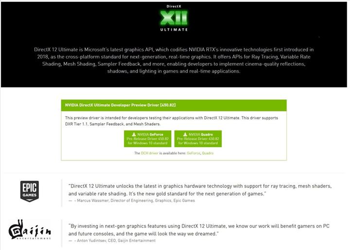 Nvidia DirectX 12 Ultime Developer Preview sürücüsünü geliştiricilere sundu