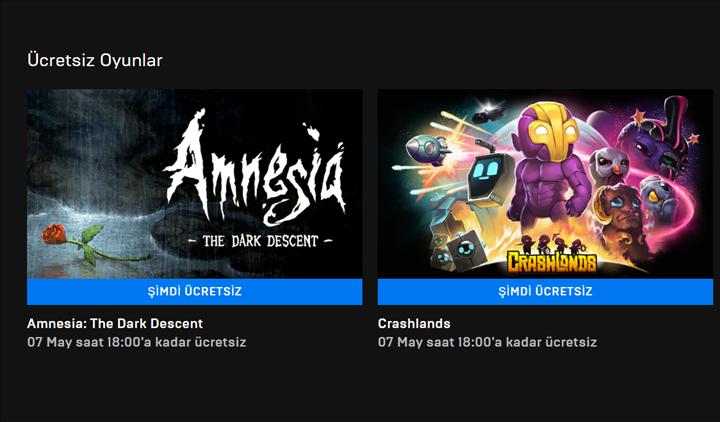 Epic Games mağazasında Amnesia: The Dark Descent ve Crashlands ücretsiz