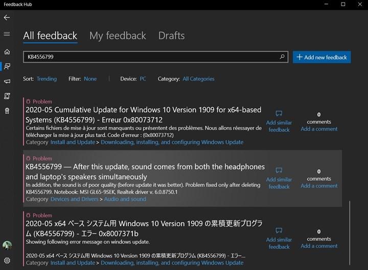 Yeni Windows 10 güncellemesi ses sorunları ve dosyaların kaybolmasına yol açıyor