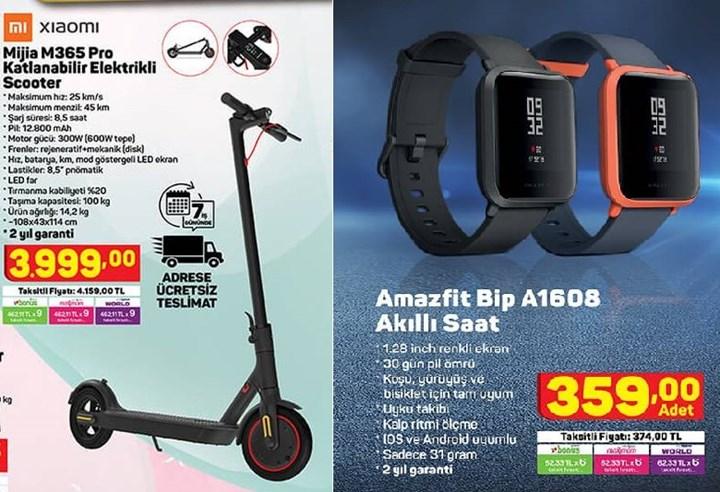 Haftaya A101 marketlerde Xiaomi elektrikli scooter ve Amazfit Bip sürprizi
