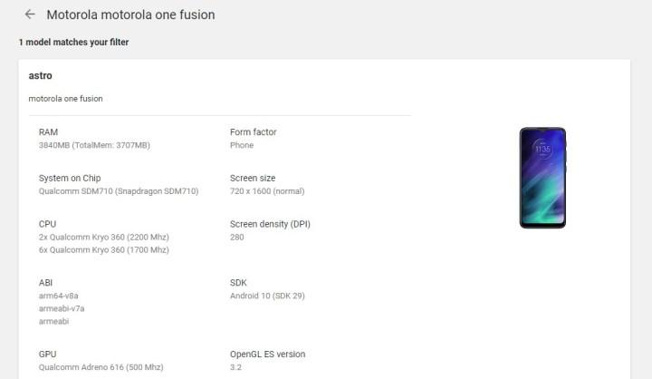 Motorola One Fusion, Snapdragon 710 ile gelecek