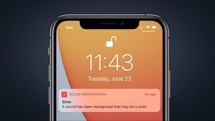 iOS 14, ses tanıma özelliğiyle alarm gibi önemli sesleri algılayarak kullanıcıları bilgilendirecek