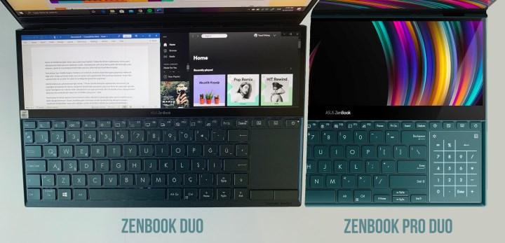 Asus Zenbook Duo vs Zenbook Pro Duo karşılaştırma