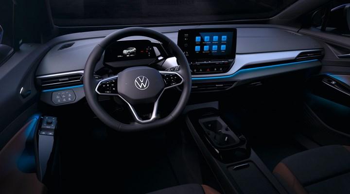 Elektrikli Volkswagen ID.4'ün kabininden ilk resmi görüntüler geldi