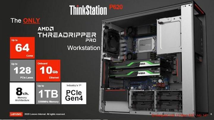 Threadripper Pro 3995WX işlemcili Lenovo iş istasyonu servet değerinde